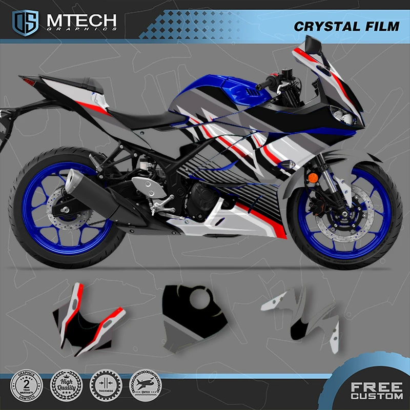 

DSMTECH Custom Motorcycle Graphics Enduro Decals Stickers Kits For YAMAHA 2019 2020 2021 2022 2023 R3 005