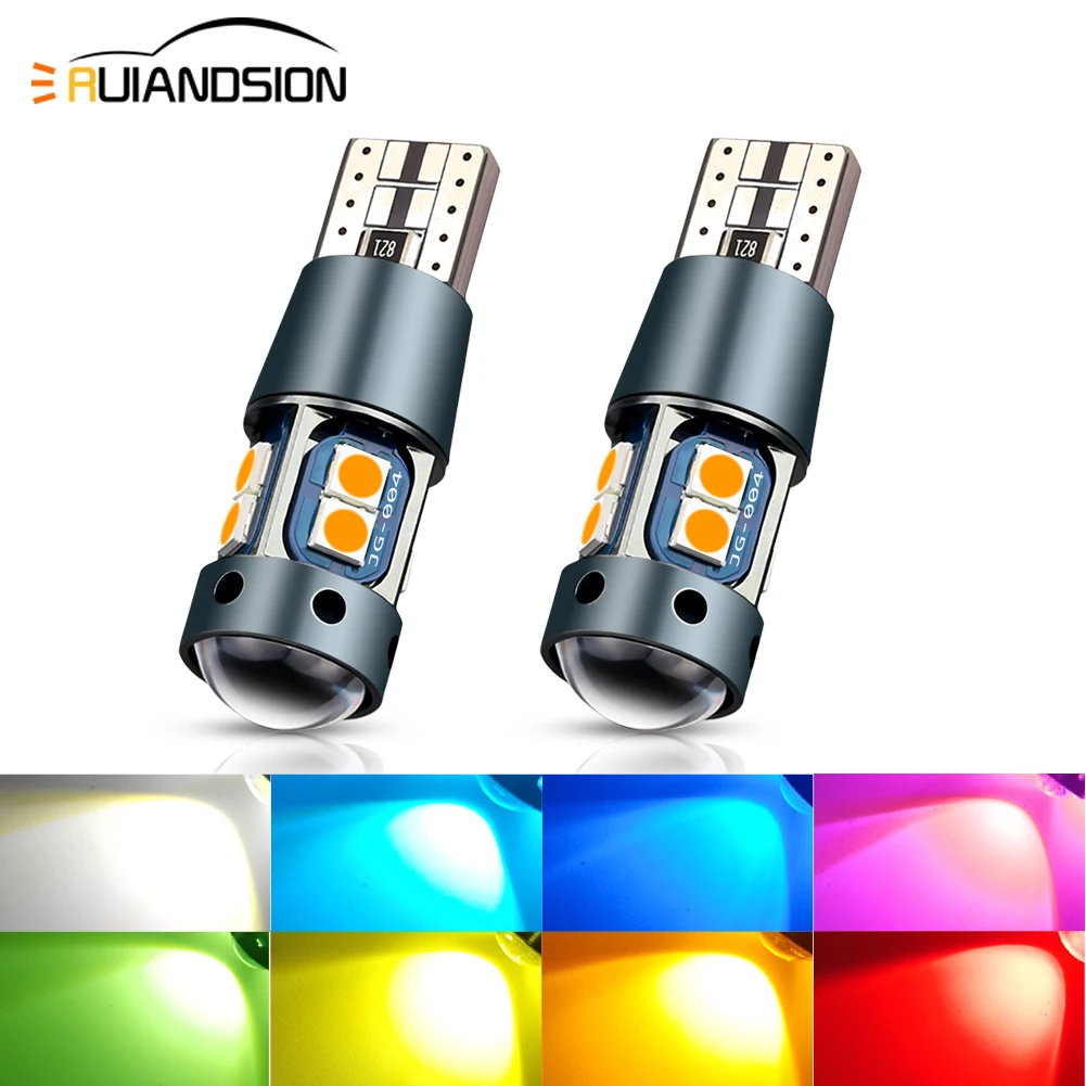 RUIANDSION 2x CANBUS T10 LED W5W 194 501 LED Error Free Bulb for Car License Plate Lights Trunk Clearance Lamp