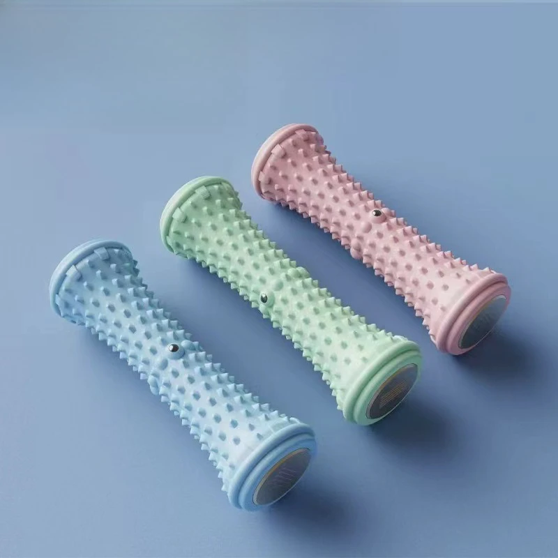 1pc Foot Massager with Speed Control - Deep Tissue Roller, Medium Firmness, Manual, Durable Plastic, Ideal for Yoga & Fitness