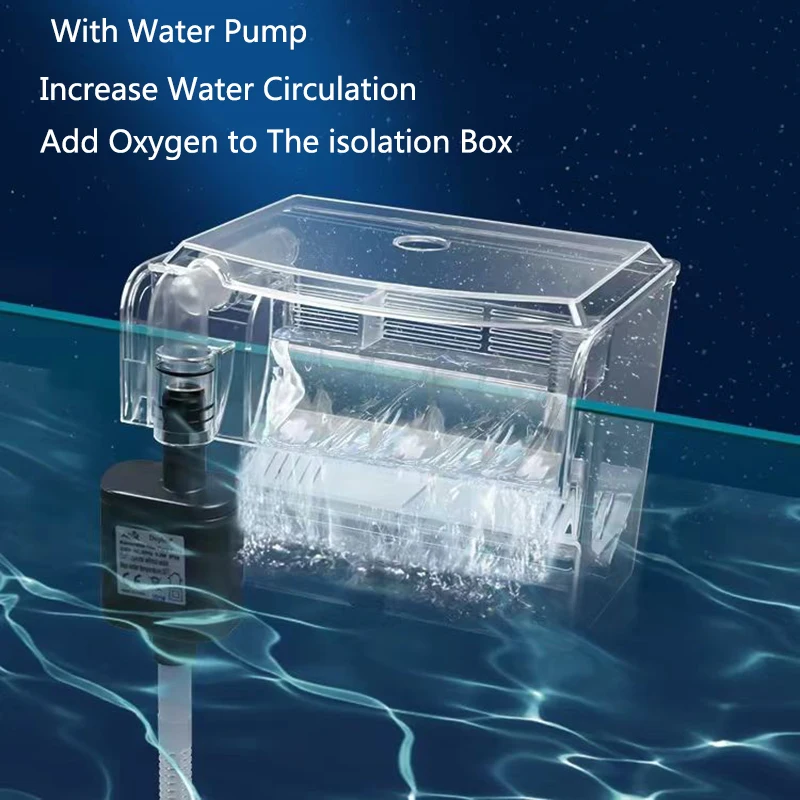 High Transparent External  Aquarium fish breeding box juvenile fish tank isolation Betta fry spawning apparatus Tropical fish