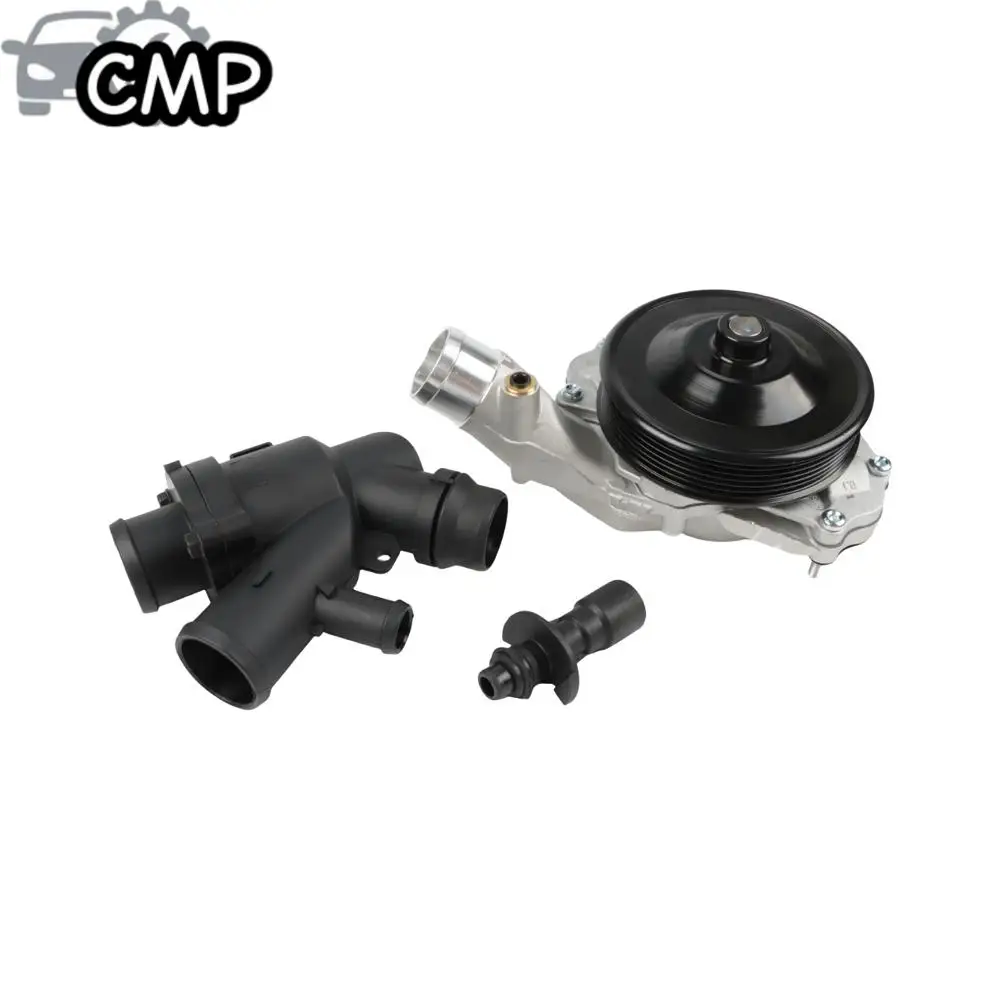 1set Water Pump w/ Bolts Gaskets Connector+Thermostat Kit For Jaguar Land Rover V8 R LR097165 Engine Water Pump Replacement Part