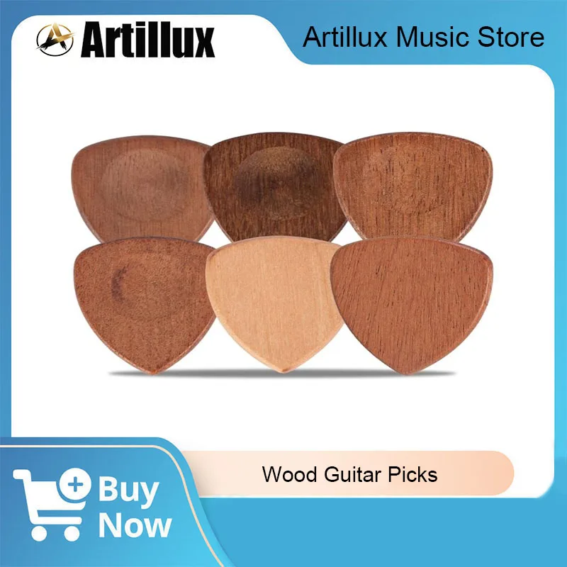 

1Pc Wooden Guitar Picks High-Quality Multi Thickness Hand Sanded and Polished for Guitar Ukulele Bass Lover Parts & Accessories