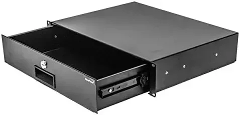Server Cabinet Case 19 Inch Rack Mount DJ Locking Lockable Deep Drawer with Key 2U