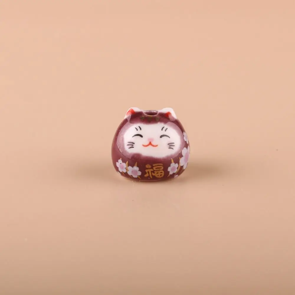 

1 pc DIY Lucky Cat Bead Mobile Phone Chain Bracelet Maneki Neko Bead Chinese Style Pendant Handmade Jewelry Accessories Student