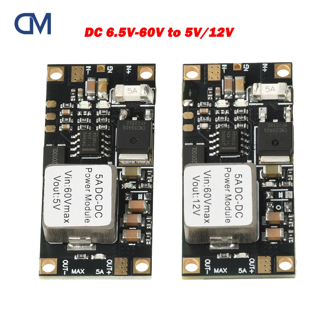 DC-DC 6,5 V-60 V auf 5 V 12 V spannungsstabilisierendes Abwärtsmodul Mini-Low-Profile-Abwärtswandler-Netzteil