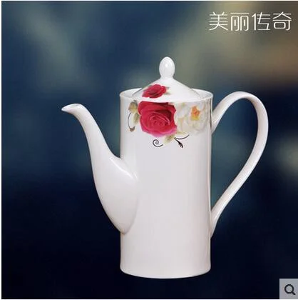 European afternoon tea household tea set English ceramic coffee pot coffee cup home coffeemaker part whiteaccessories 650ml