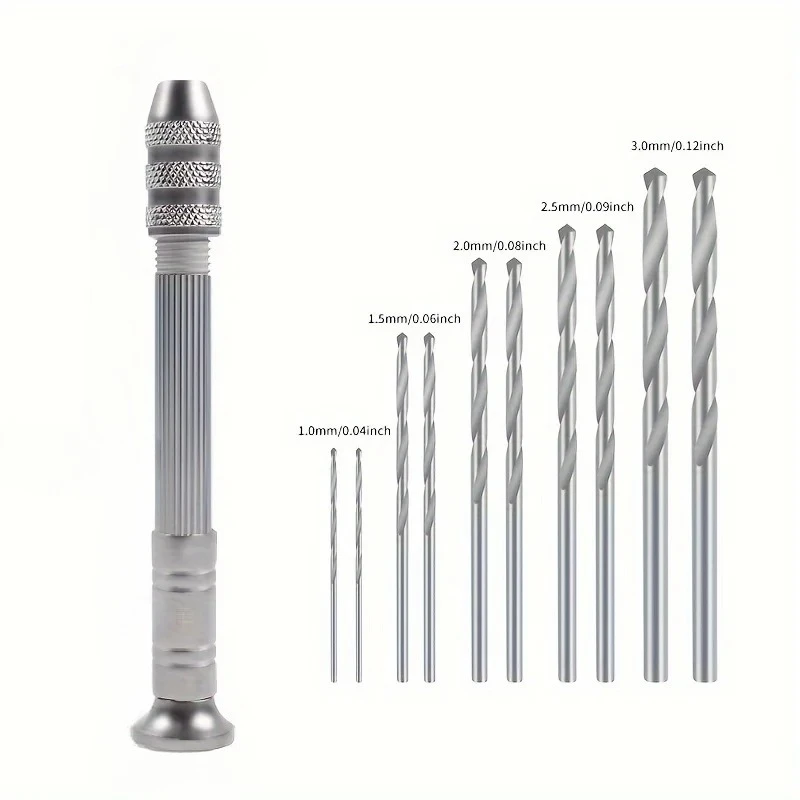 Precision Mini Hand Drill Set - Multi-Function Pin Vise for Resin Beads Jewelry & Model Making