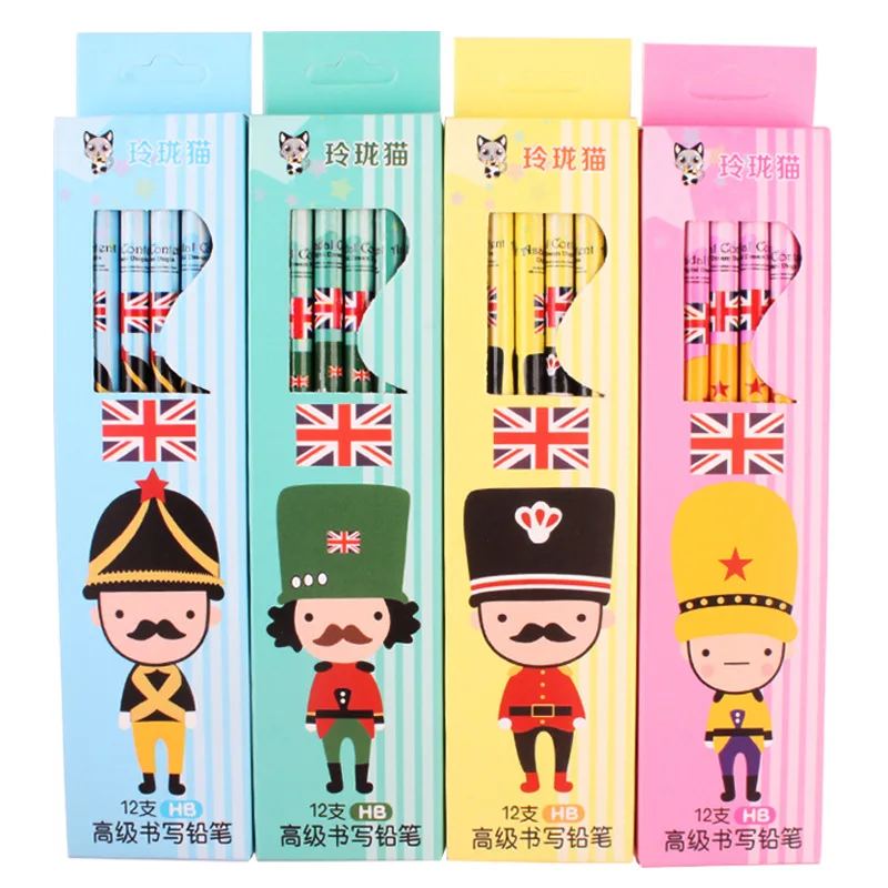 12Pcs/box 2022 New Kawaii Stationery School Supplies Kids Gift Fruit cartoon Pencils for Kids Hb Animal Drawing Writing Pencils