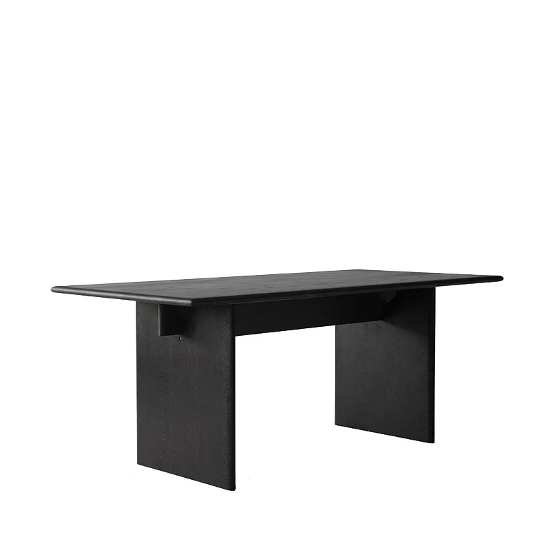 Japanese-style household simple solid wood wabi-sabi wind rectangular tea dining table, sail dining table