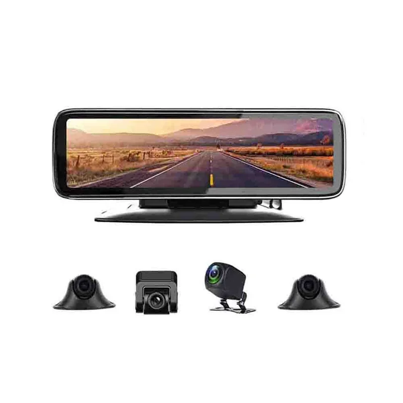 

Dash Cam 1080P FHD DVR Car Driving Recorder 12Inch Touch Screen 4CH Cameras 360 Recording G-Sensor Parking Monitor Car DVR