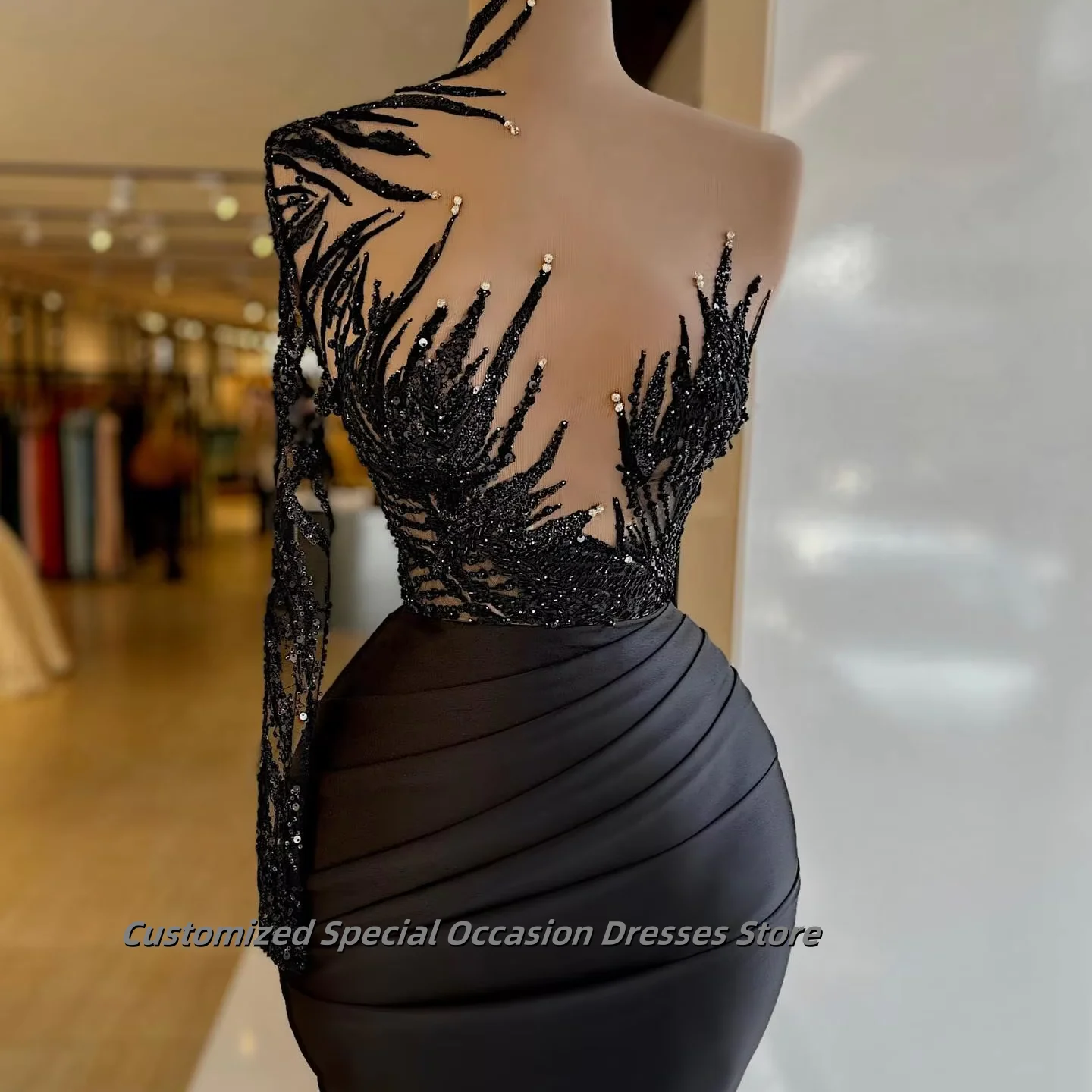 Black Dress Birthday Dresses Luxury 2025 Short Black Dresses Women Elegant Short Party Dress Customized