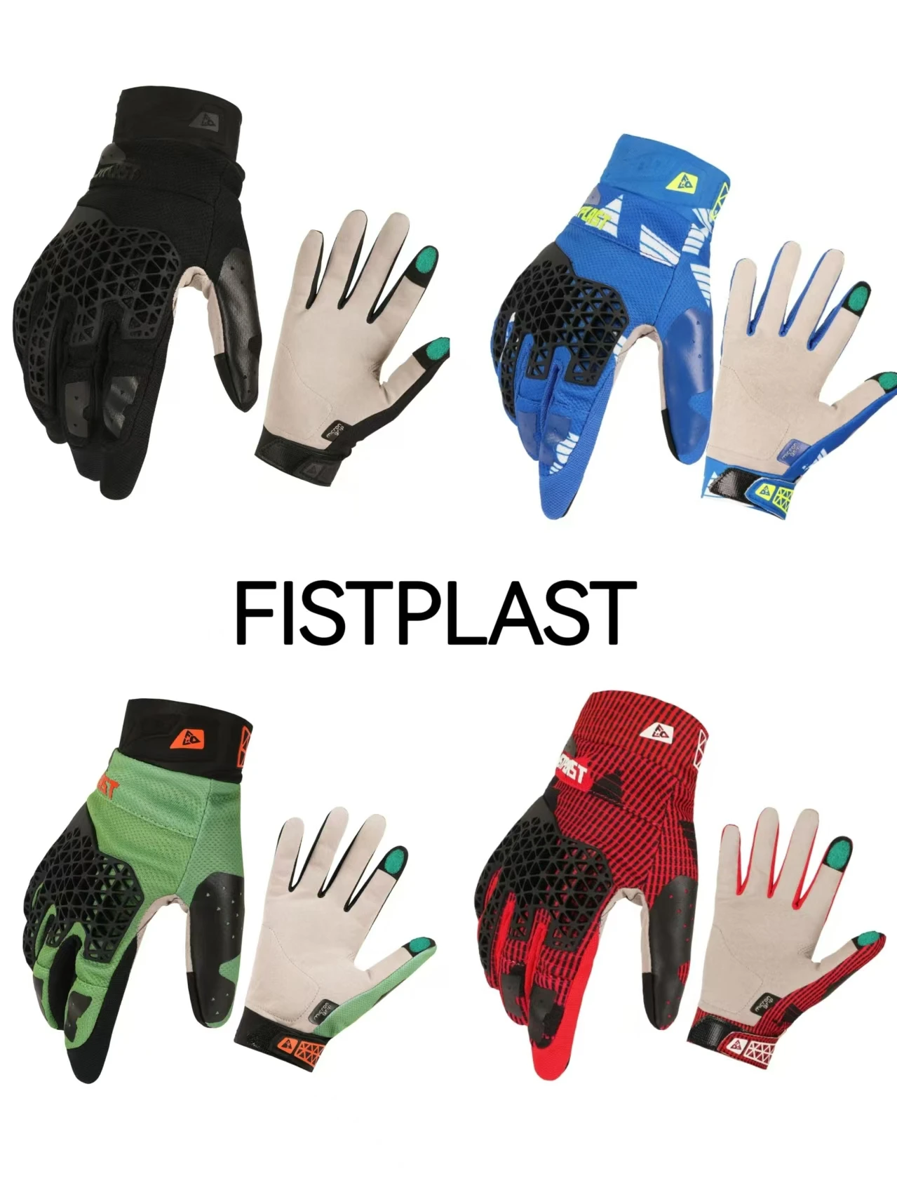 Fistplast Off-Road 4.5Rope Climbing Speed Descent Forest Trail Anti-Slip Gloves for Men and Women with Mesh Long Finger Touch S