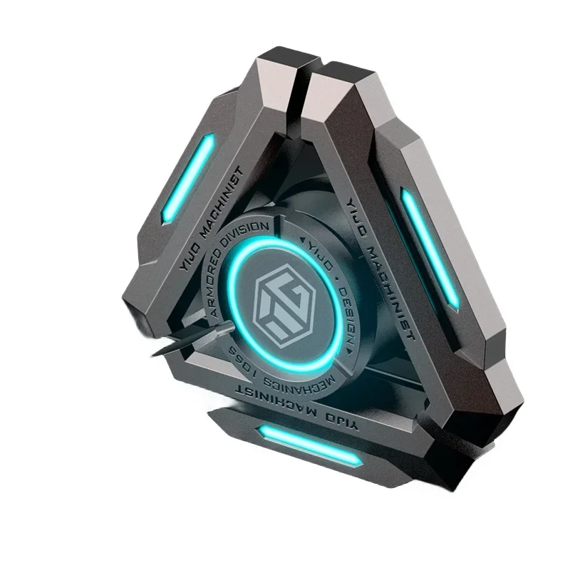 Fidget Spinner lumineux en métal pour adultes, jouet gyroscopique silencieux, soulagement de l'anxiété et du stress, jouet de poche EDC brillant dans le noir