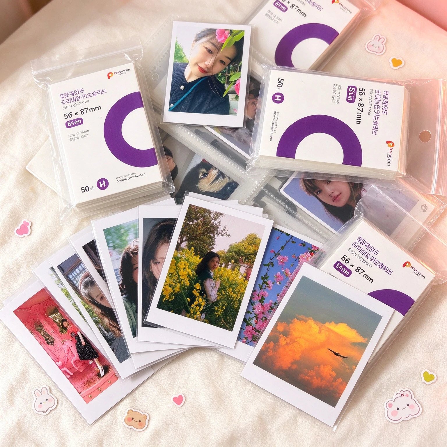 50Pcs 61x91mm Korea Hard Photo Card Sleeves Clear Acid Free CPP Card Cover Kpop Photocard Holder Protector Film Album Binder