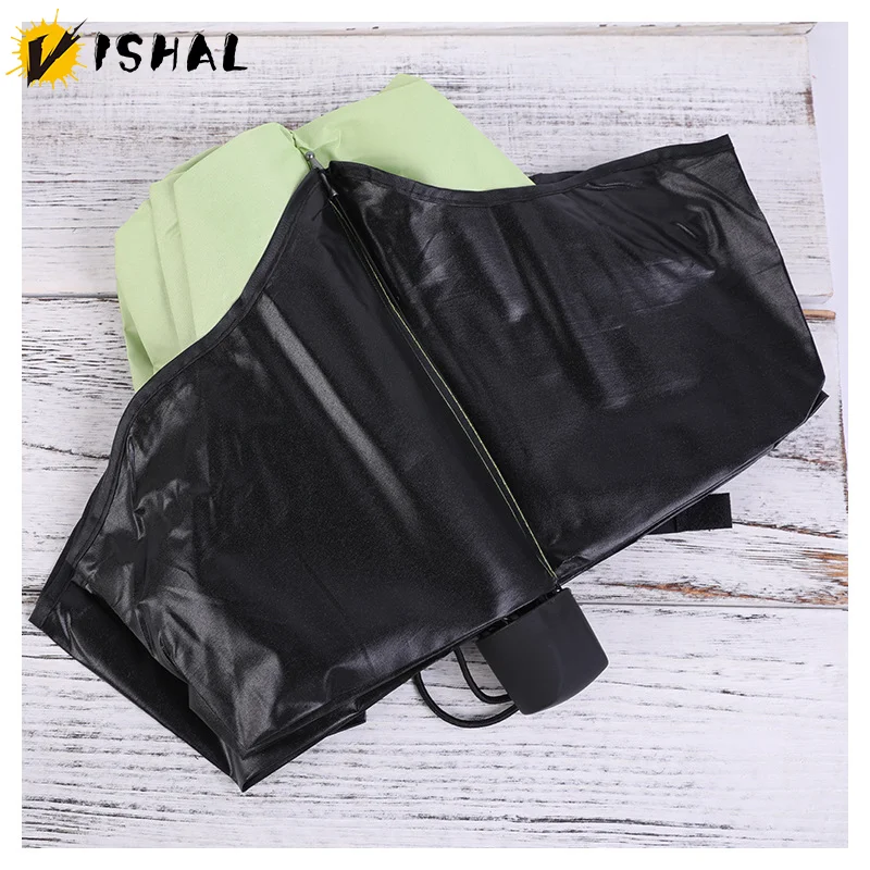 VISHAL Flowering in Water Umbrella for Women Thickened Black Glue Folding Anti-UV Sun/Rain Umbrella Hand Movement Sunshade Tool