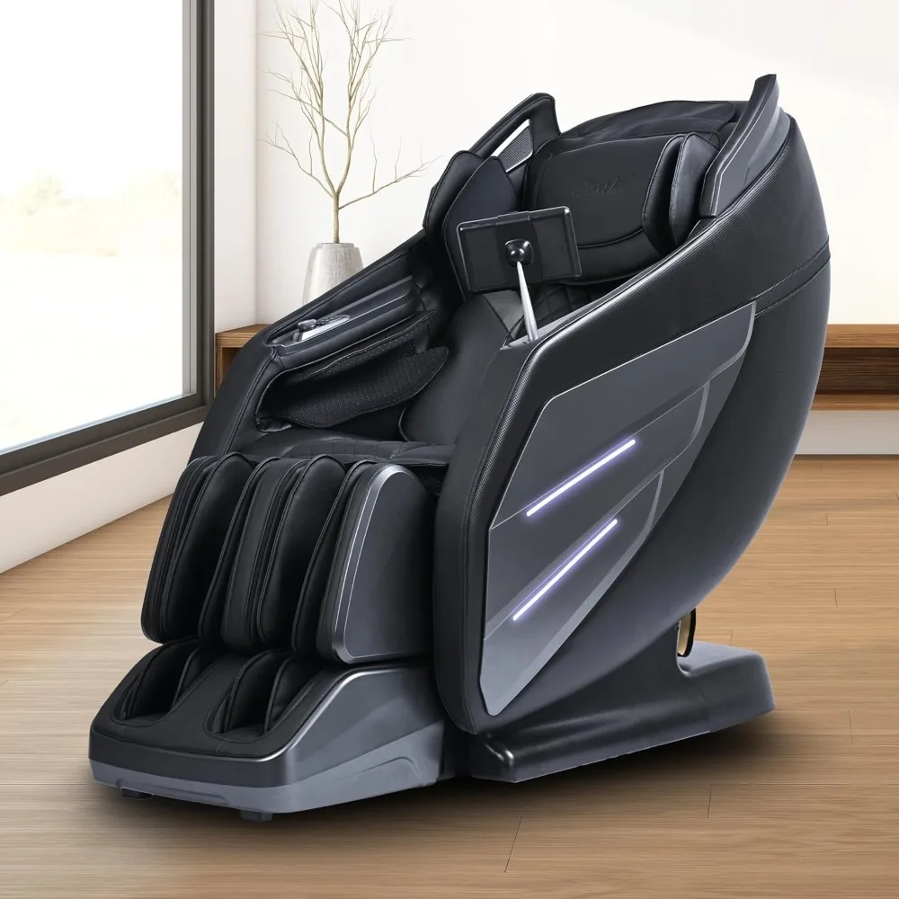 3D Full Body Massage Chair with Zero Gravity, Lumbar Heating, Touchscreen Controller, Auto Body Scan, Bluetooth Speaker, Black