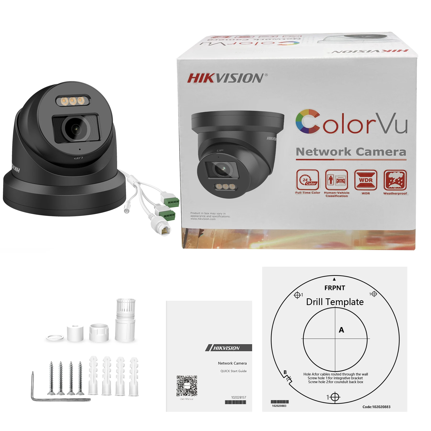 Hikvision IP Camera DS-2CD2387G2-LSU/SL 8MP 4K ColorVu 4MP DS-2CD2347G2-LSU/SL AcuSense Mic Speaker Strobe Light Audible Warning