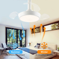 48W Ceiling Fan Light with Remote Control Dimmable Light Adjustable Fan Speed For Bedroom Living Room Home Decor