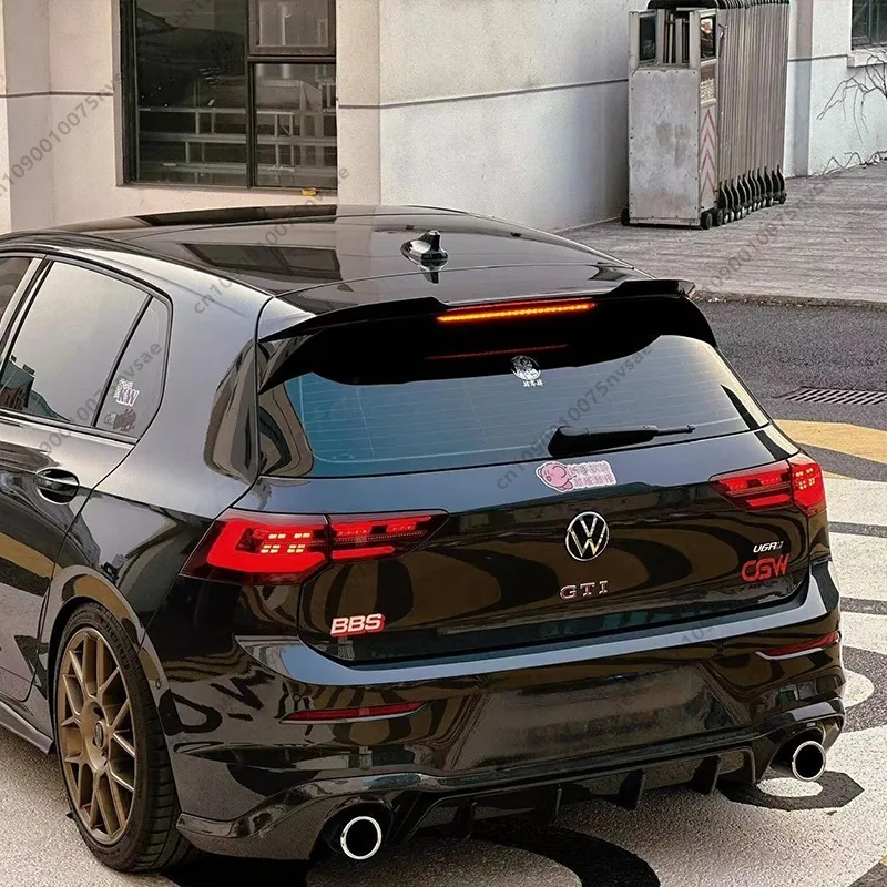 ل Volkswagen Golf 8 GTI / GTE / GTD / R Mk8 MAXTON نمط الخلفي سبويلر غطاء السيارة الخلفي جذع سقف الشفاه سبويلر أجنحة ذيل السيارة