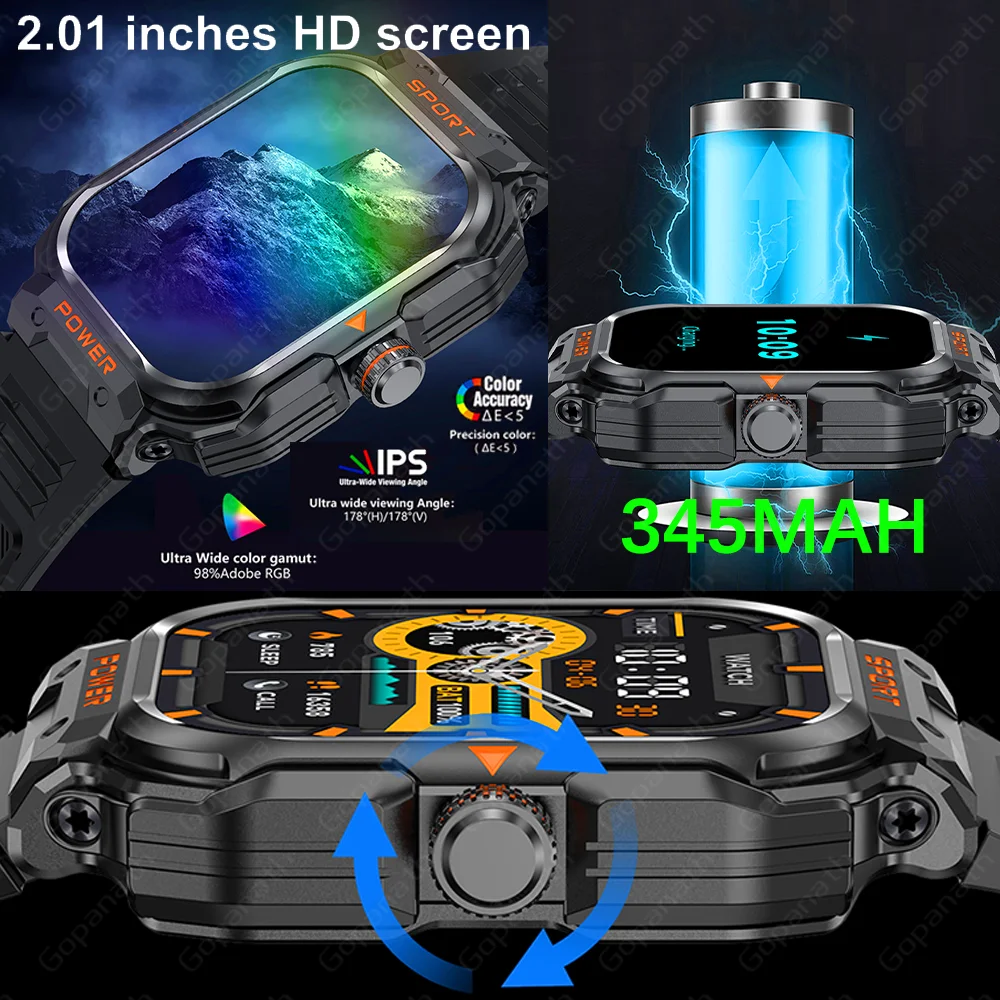 DAORKOW New TWS SmartWatch Build-in Earbuds 2.01inch 2 IN 1 Wireless Earphones Blutooth Call Heart Rate Sports Smartwatches 2025