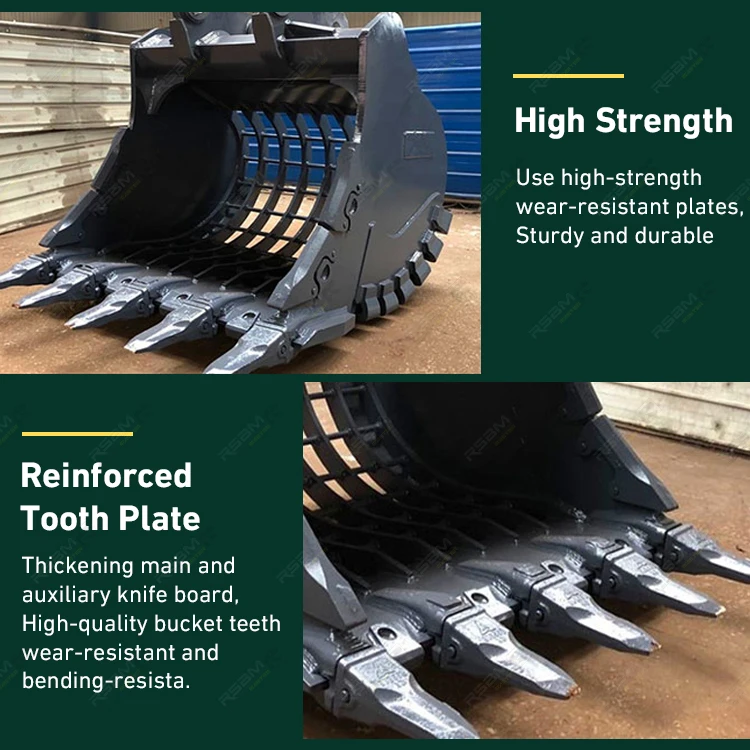 Excavator attachment skeleton bucket, sift rock bucket construction machinery parts