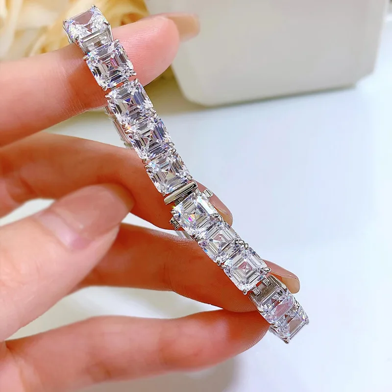 2022 new S925 silver bracelet full diamond pagoda bracelet fashion and generous ins Mingyuan style factory direct sales