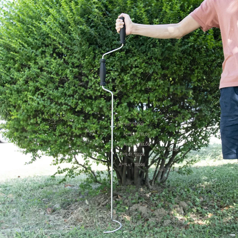 Detachable Solid Stainless Steel Compost Turner Mixing Crank Auger Spiral Tool for Garden