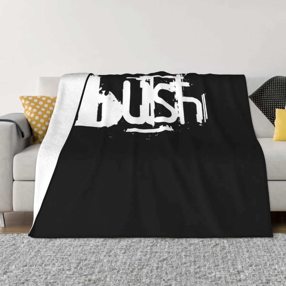 

Bush logo Throw Blanket Fluffy Blankets Large blanket for winter