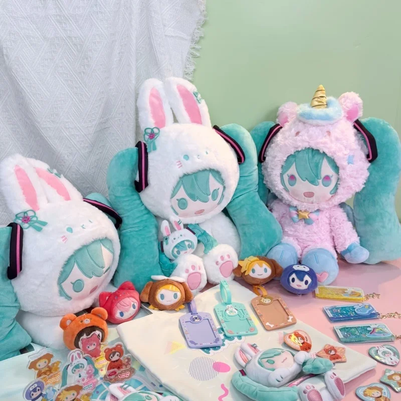 bandai-ichiban-kuji-en-stock-hatsune-miku-animal-party-peluche-couchee-licorne-lapin-cosplay-jouet-en-peluche-doux-collection-anime