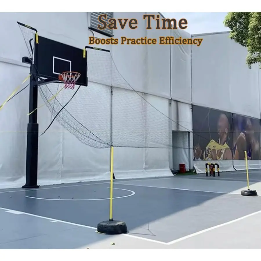 شبكة إرجاع كرة السلة RebounderRotating، مرفق إرجاع كرة السلة للأماكن الخارجية #4