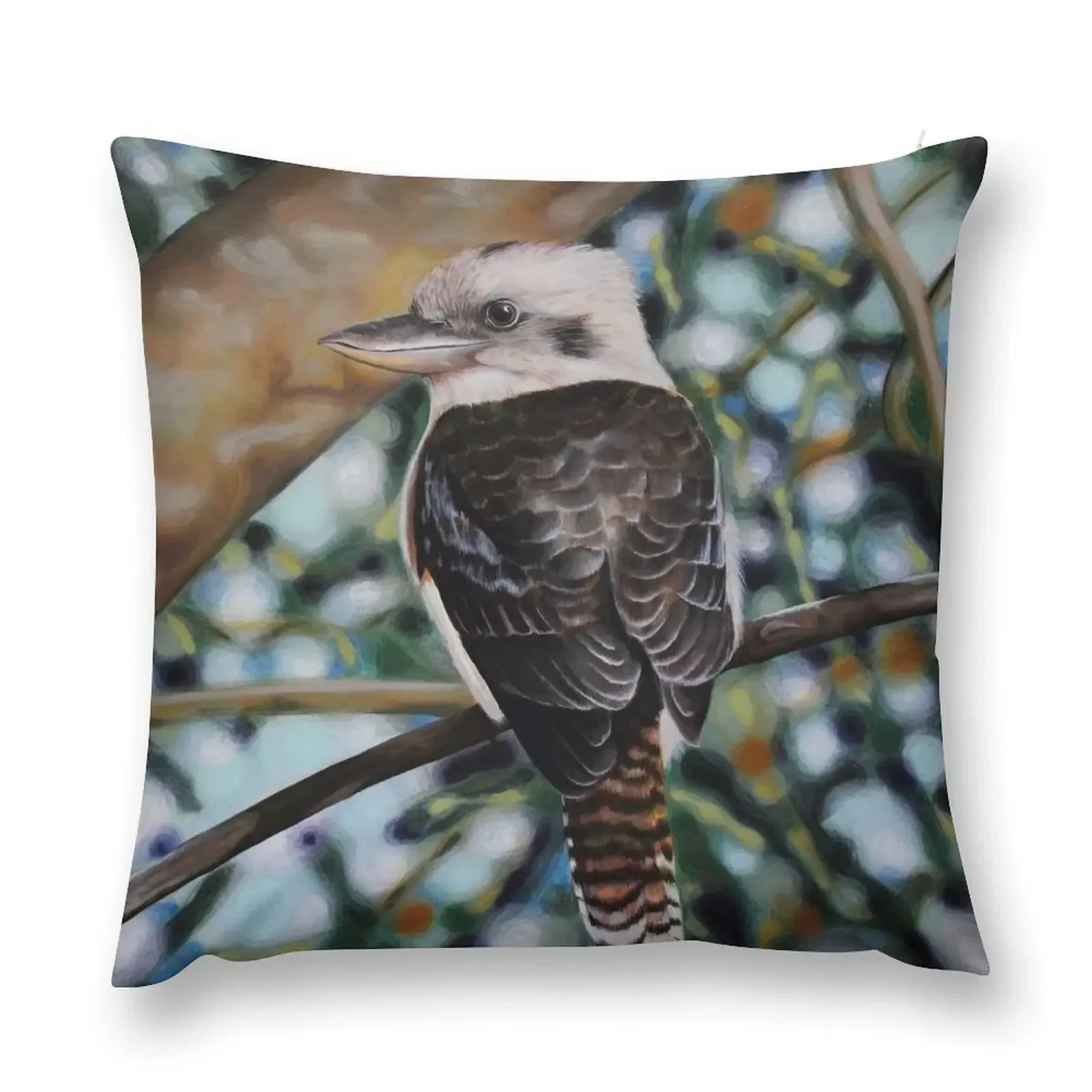 

Green Kookaburra Throw Pillow Sofa Covers Embroidered Cushion Cover pillow