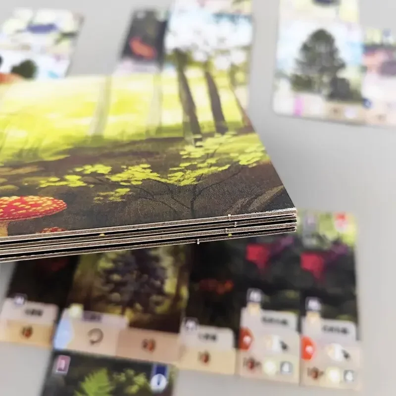 السياحية بيير فورست شافل النسخة الإنجليزية Forest Shuffle مجلس بطاقة الألعاب جمع بطاقة لعبة متعددة اللاعبين جمع غير رسمي