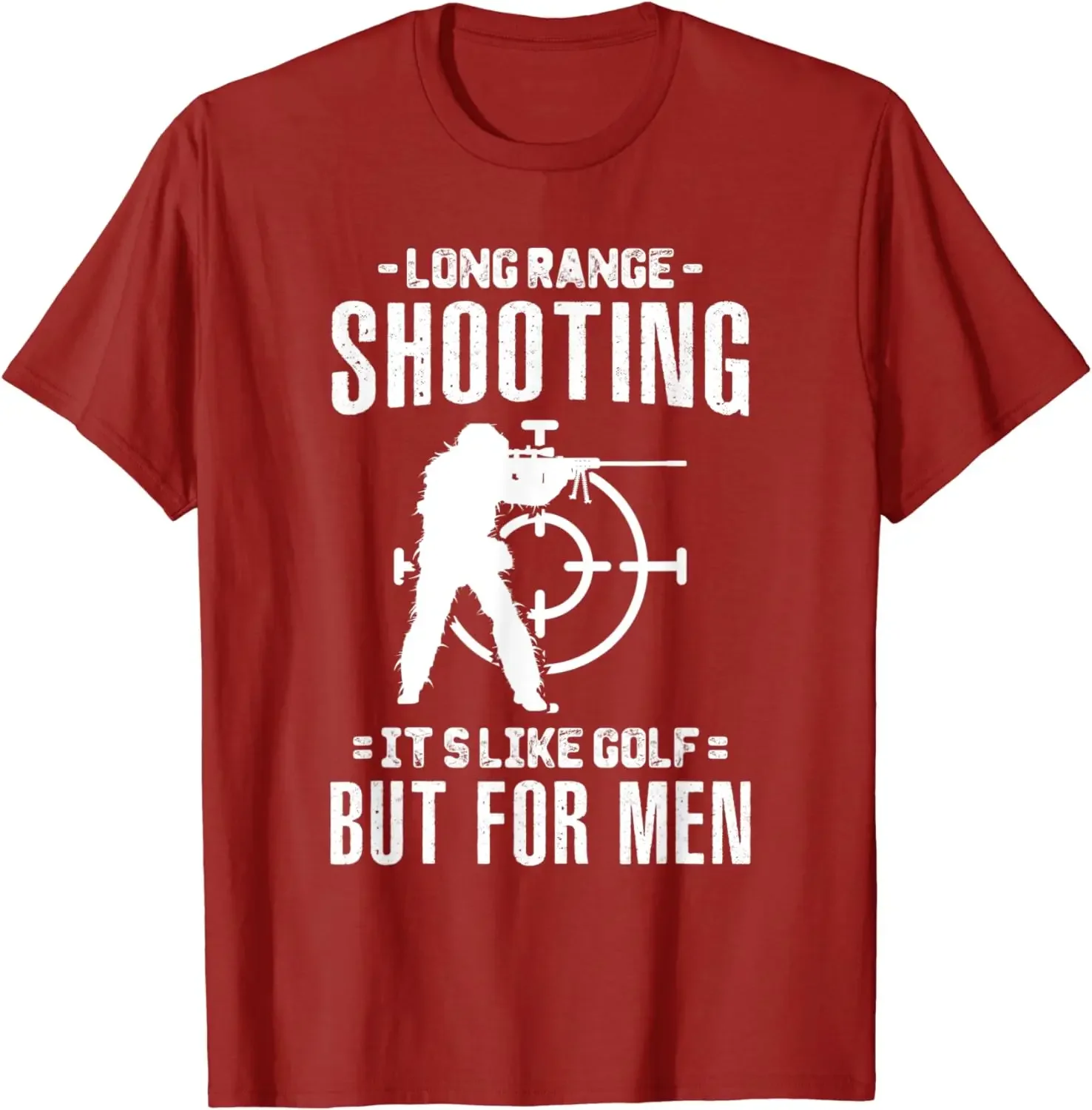 Long Range Sniper Shooting T-Shirt 100% Cotton O-Neck Summer Short Sleeve Casual Mens T-shirt Size S-3XL
