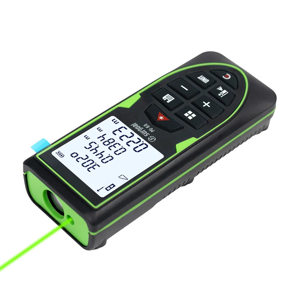 Green laser rangefinder 120m rechargeable handheld ranging laser measuring room instrument electronic ruler