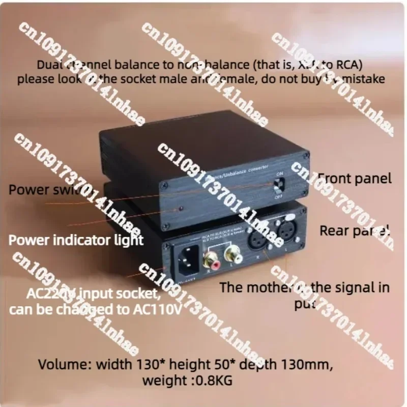 XLR Balanced To RCA Non-balanced /RCA Non-balanced To XLR Balanced/Dedicated IC or Audio Cow Converter