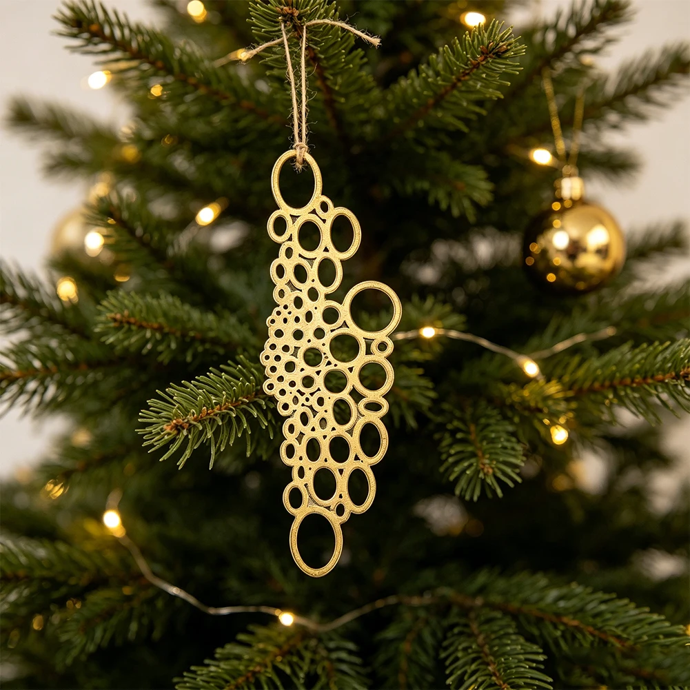 Multi-ring Bubble Golden Moon Phase Charms Exquisite Copper Pendant for Making Fashion Jewelry Openwork Pattern Design Ornaments