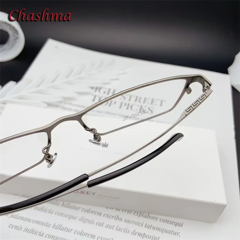 Men Wide Glasses Frame Oversize Prescription Spectacle Eyeglass High End Pure Titanium Male Glasses for Receipt