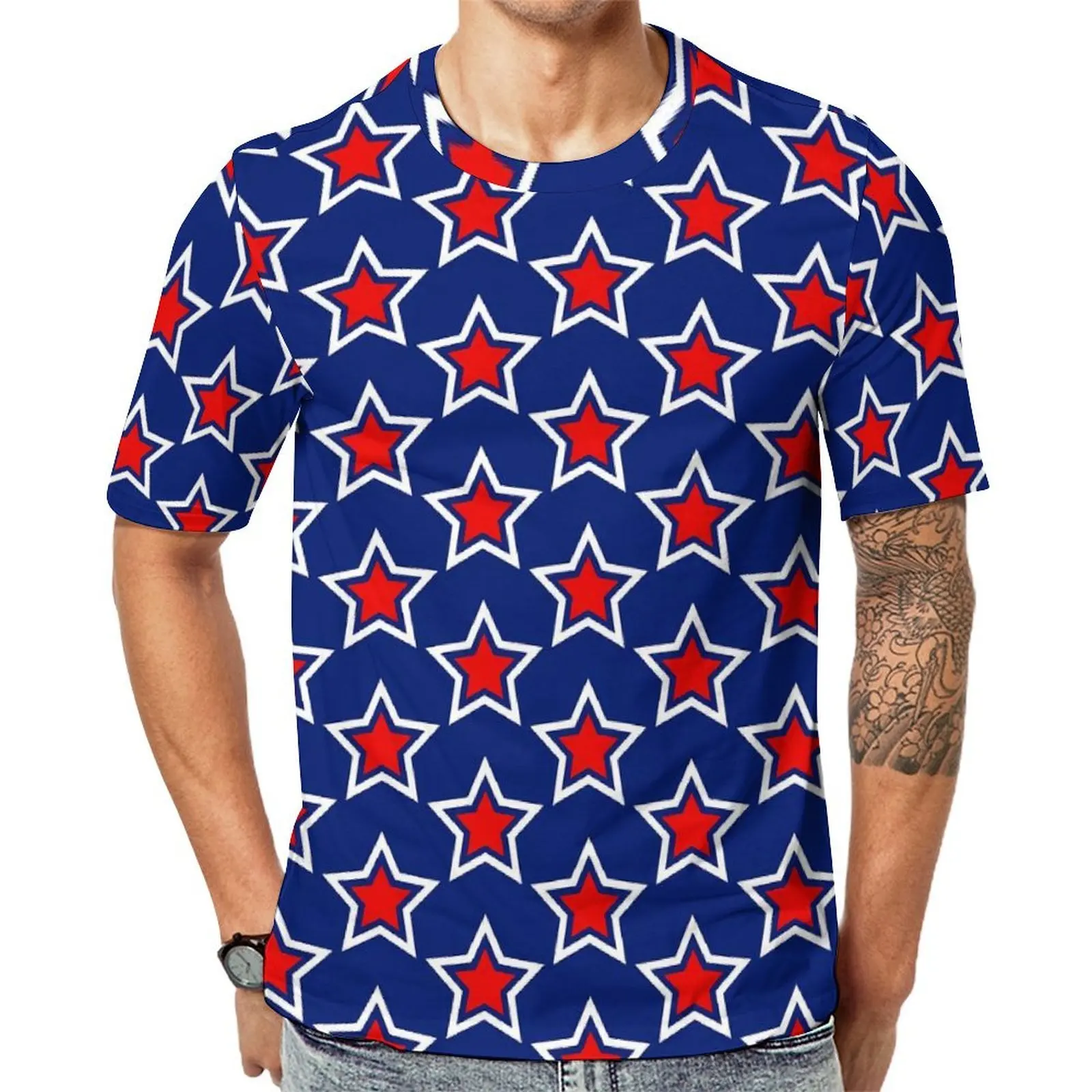 USA Flag T Shirt For Male American National Day Graphic O Neck T-Shirts Summer Cool  Clothes Short Sleeve Casual Oversized Tees