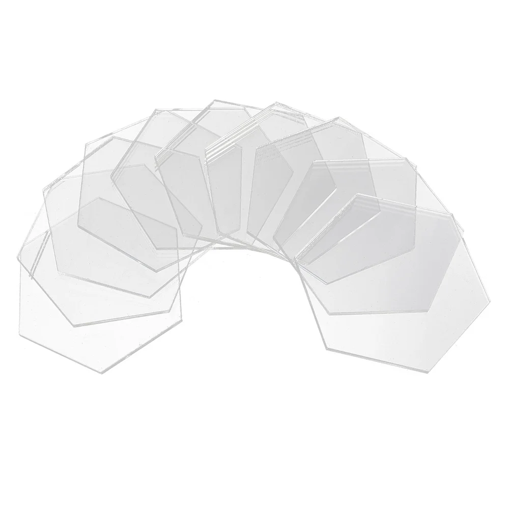 

10Pcs Acrylic Drawing Boards Transparent Hexagon DIY Panels for Painting Handmade Decorative Acrylic Sheets for DIY Crafts