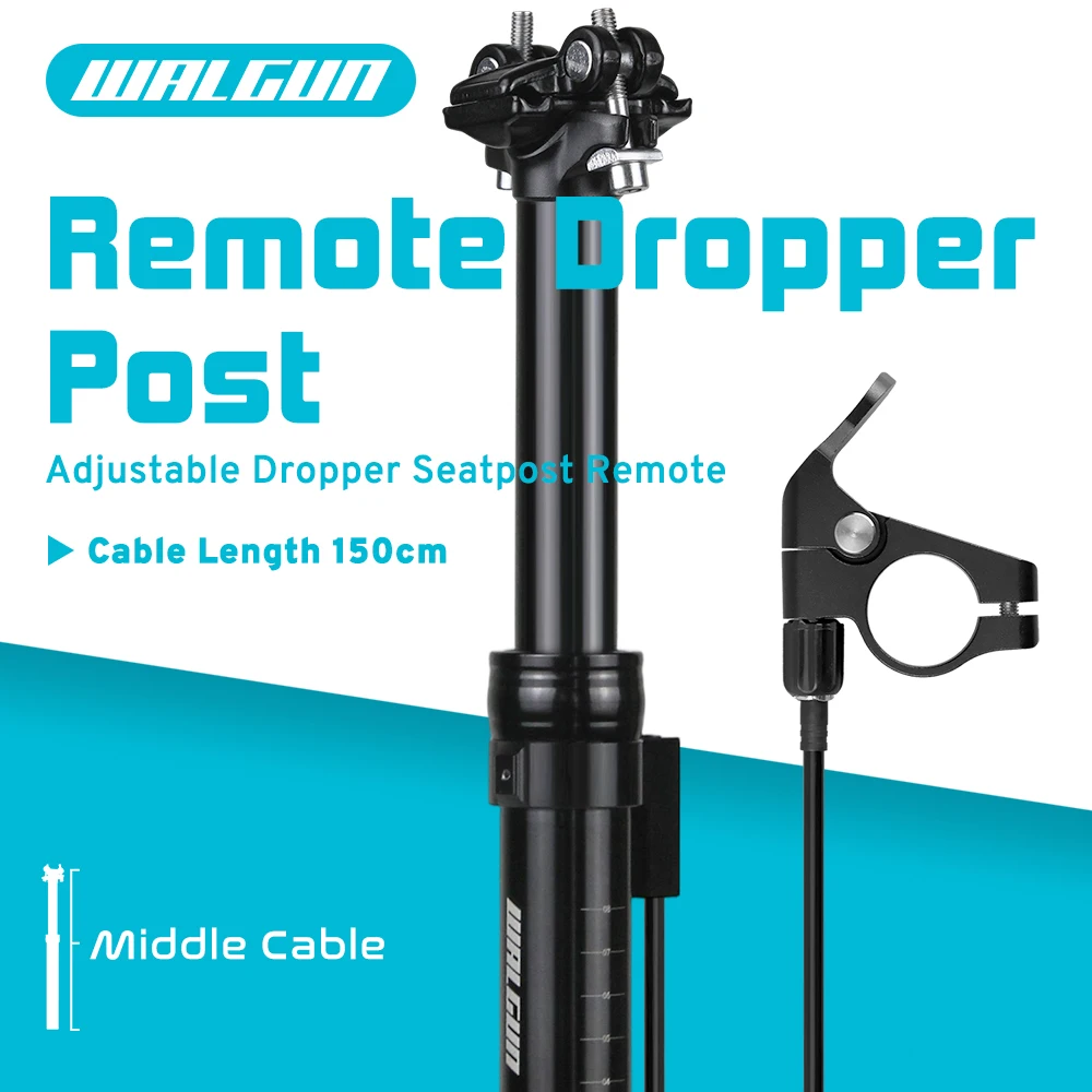 SP27A Bicycle Seat Post Dropper for Mtb 27.2/30.9/31.6mm Remote Control Bike Telescopic Seatpost Hydraulic Middle External Cable