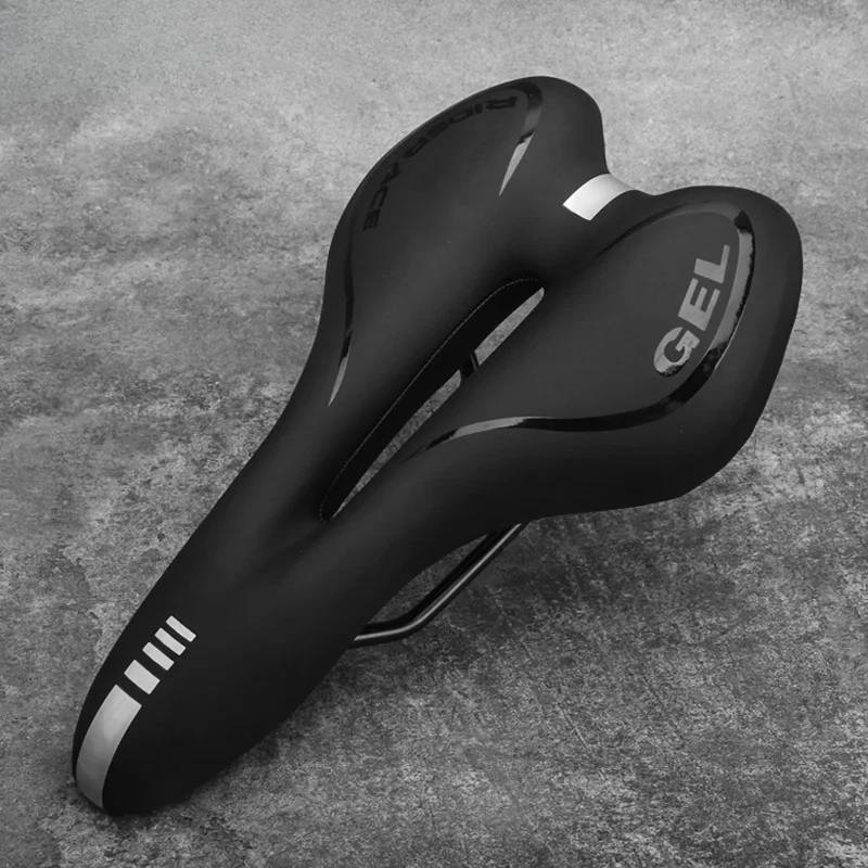 

Bike Saddle Silicone Cushion Cycling Seat PU Leather Surface Silica Filled Gel TimeTrial Comfortable Shockproof Bicycle Saddle