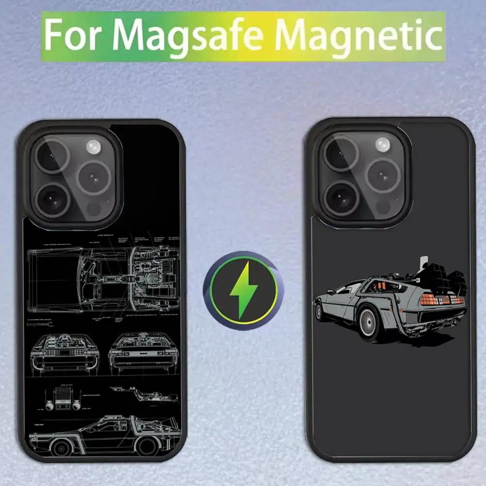 

B-Back To The F-Future Car Phone Case For iPhone 17,16,15,14,13,12,11,Pro,Max,Plus,Mini,SE4,E Magnetic Magsafe Wireless Charging