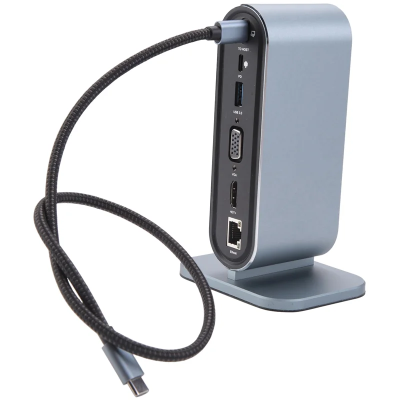 

AP-12 в 1 концентратор типа C USB 3.0 Вертикальная док-станция USB-C Разветвитель TF-считыватель Ethernet-адаптер 4K PD 100 Вт для портативных ПК