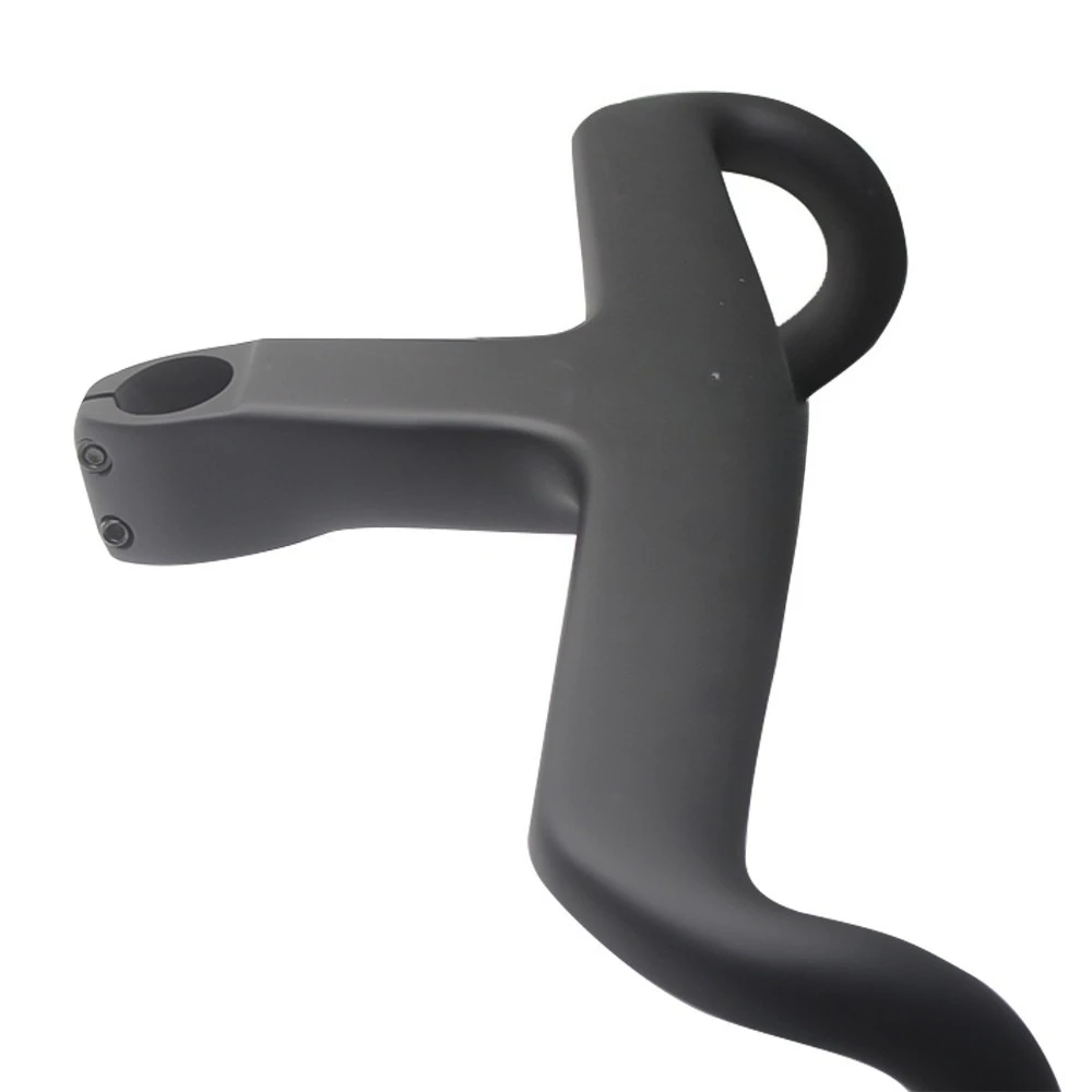 Full Carbon Aero Integrated Road Gravel Handlebar, 28.6mm, Internal Routing, With Bike Computer Mount