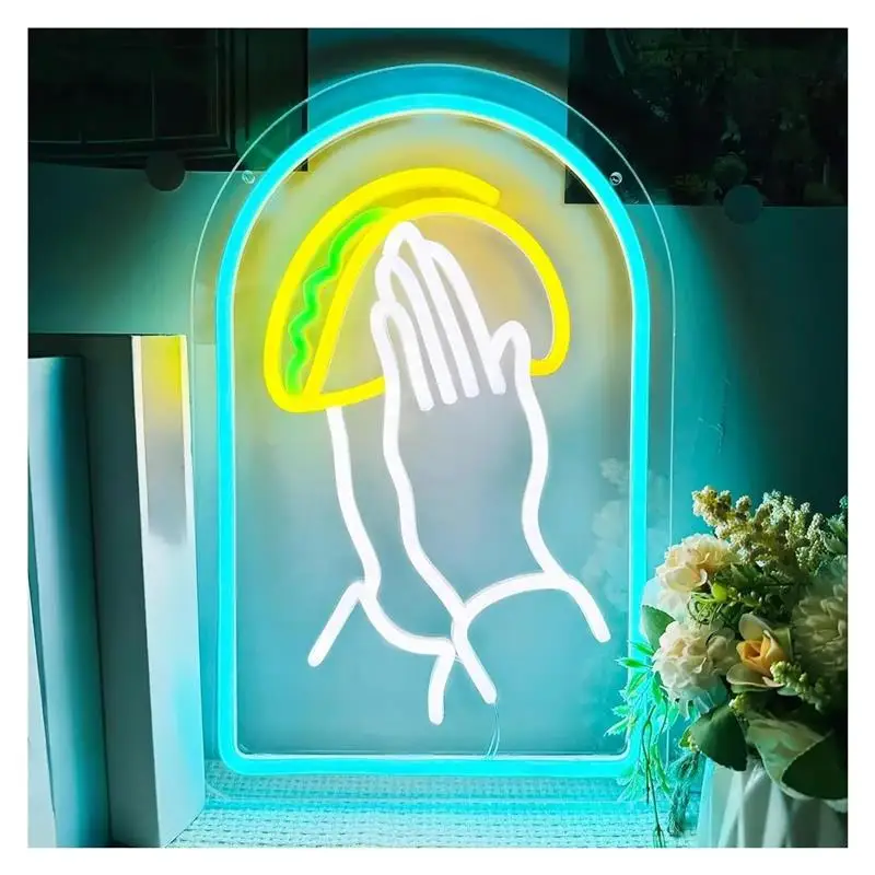 panneau-neon-« mains-en-priere-tenant-des-tacos »-lumiere-a-intensite-variable-alimente-par-usb-pour-la-decoration-murale-des-magasins-de-nourriture-255-cm-×-39-cm