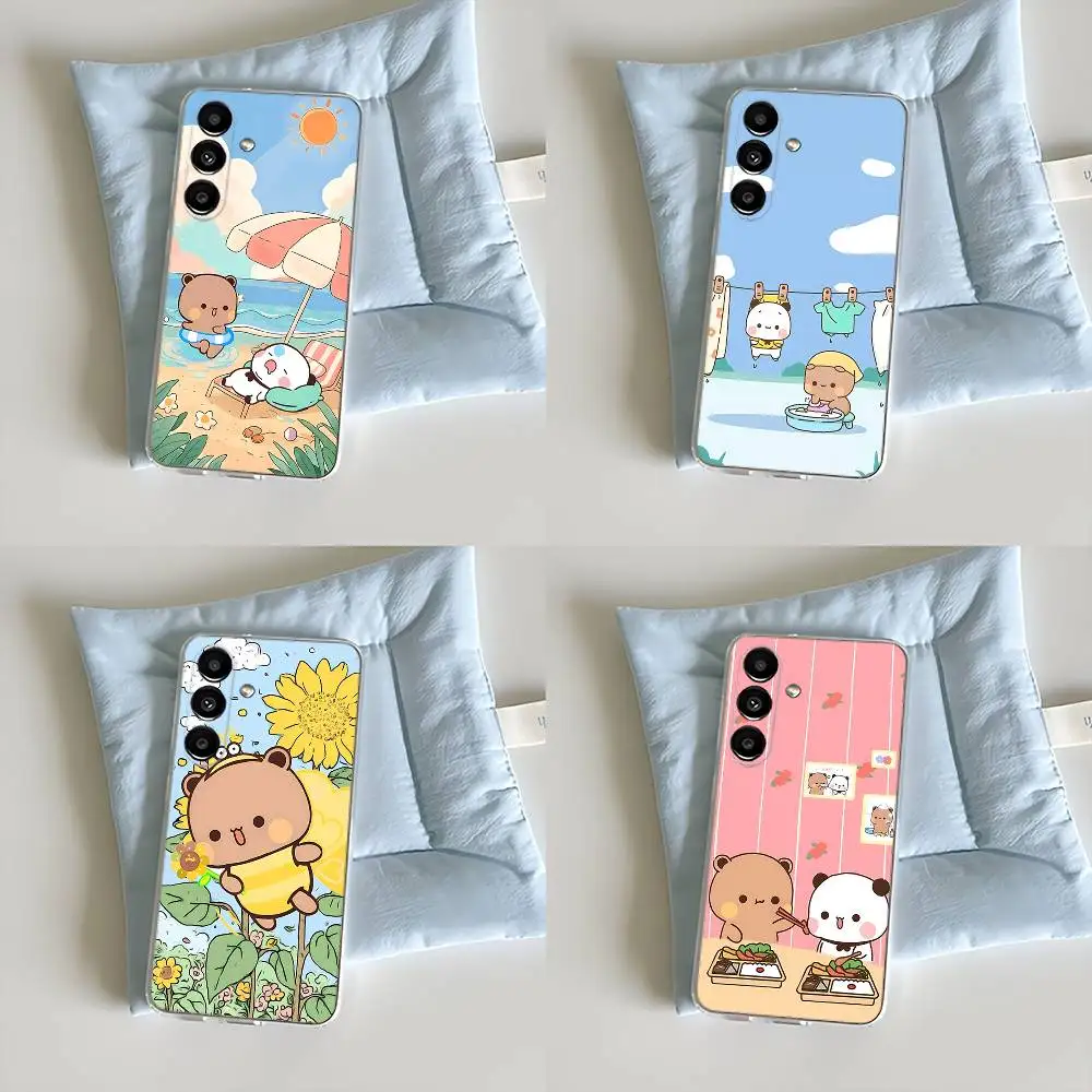 

Cartoon Cute BuBu DuDu Phone Case For Samsung S30,25,24,23,21,22,20,10,5G,FE,lite,PIus,Ultra Transparent Cover