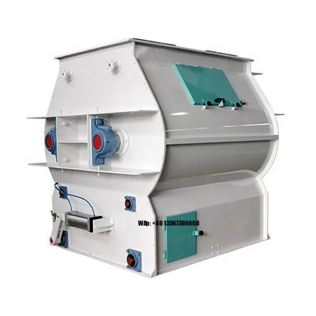 Custom Double Shaft Paddle Flour Mixer/Poultry Feed Mixer/Animal Feed Pellet Mixer