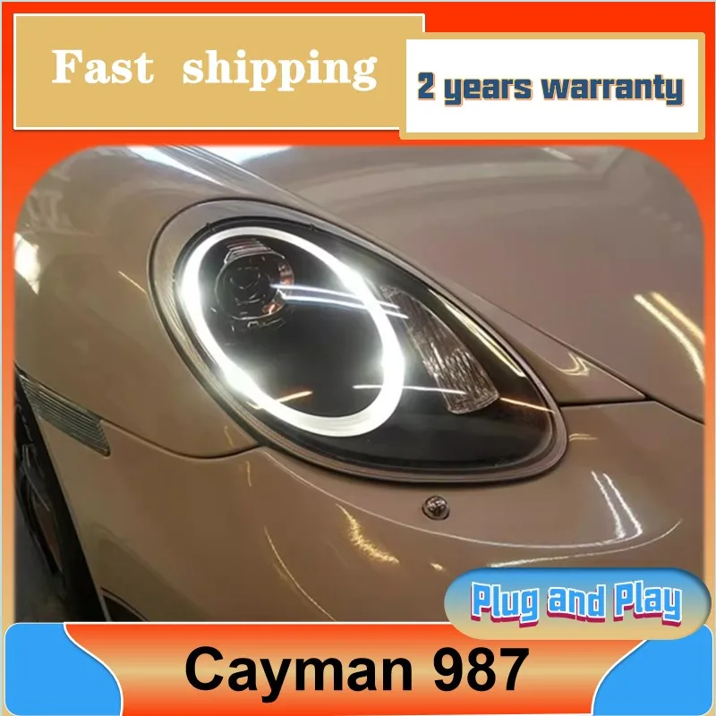 Car Styling for Porsche Cayman Head Light 2005-2008 987 Headlight DRL Turn Signal Low High Beam Projector Lens