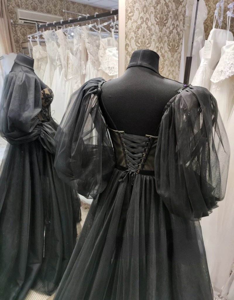 Vinho vermelho preto vestido para mulheres sexy puff manga moda a linha frente dividir festa de noite vestidos formais 2026