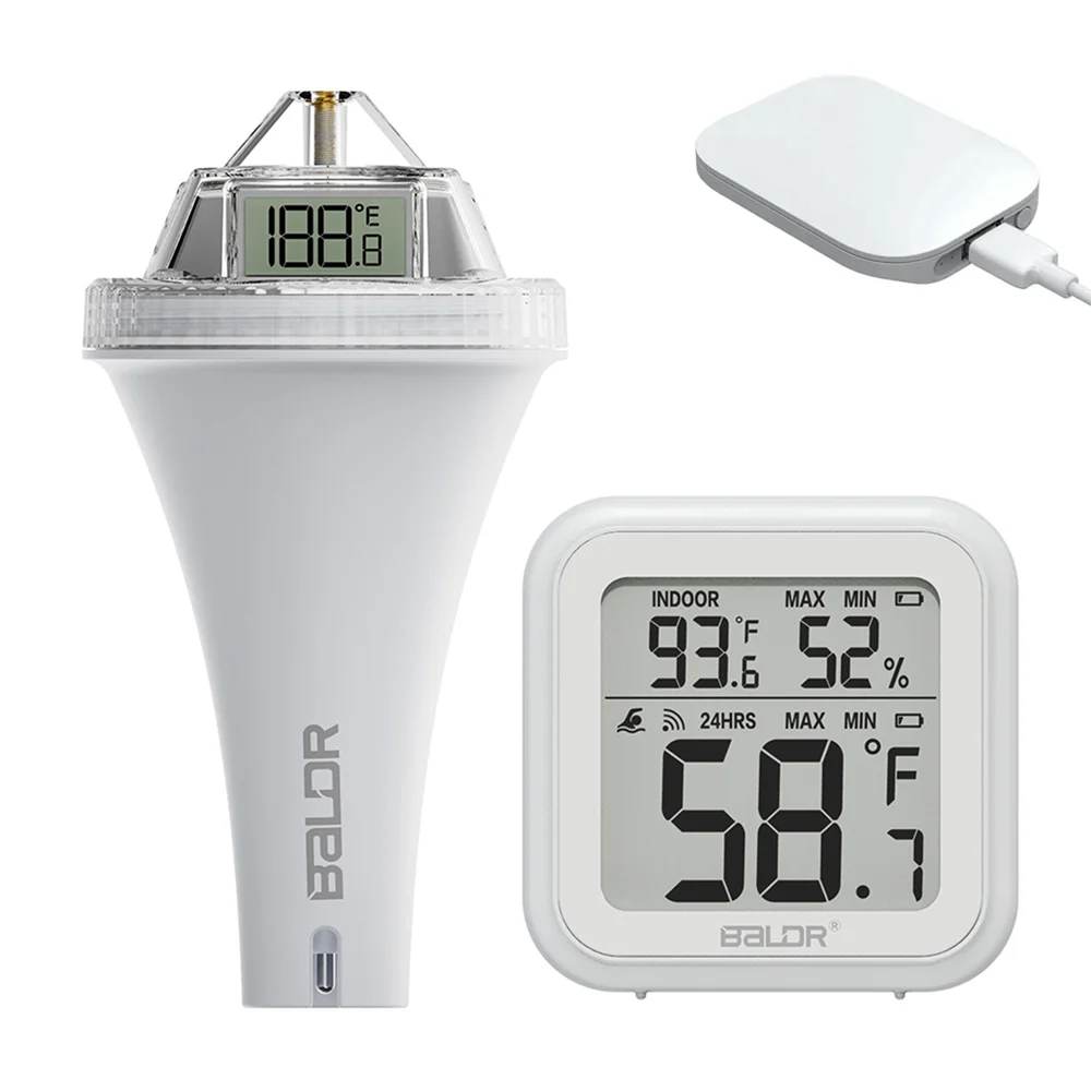 Pool Thermometer Floating Easy Read Digital Swimming Pool Thermometer Wireless Water Temperature Gauge Thermometers Floating